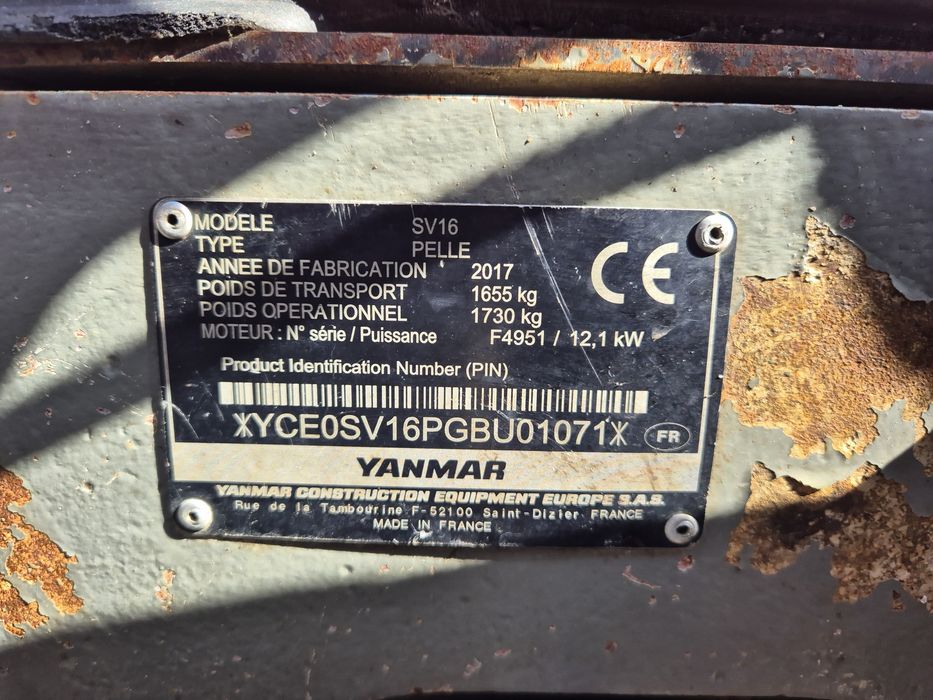 Miniexcavatot Yanmar sv16 din 2017