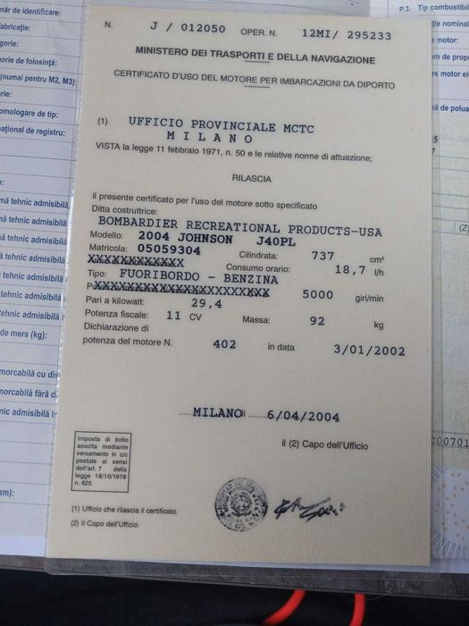 Barcă Open Fisherman 6 m + peridoc + motor Bombardier Johnson 40 CP