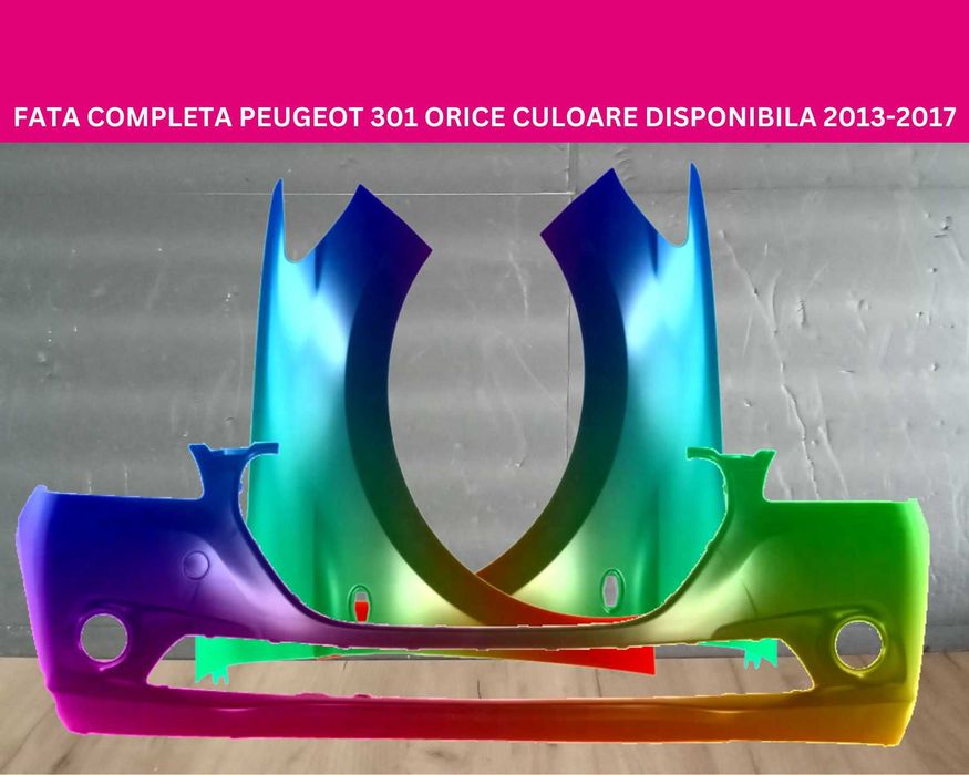 Bara aripa fata Peugeot 301 2013-2017 Negru,Alb,Rosu,Argintiu,Gri