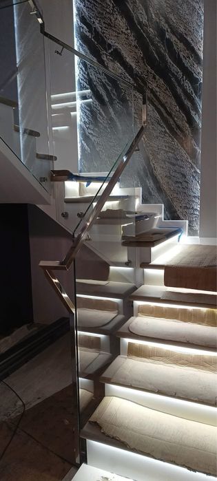 Balustrade din inox si sticla