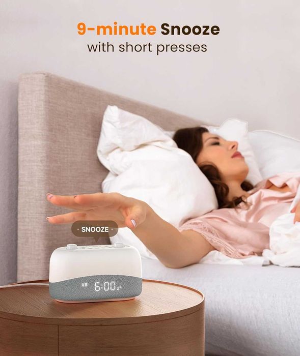Dispozitiv Sunete Albe VALA® W20, 4-in-1, 29 Sunete HD, 8 Culori