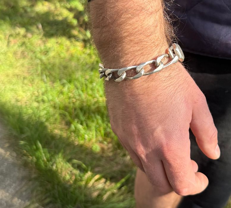 Brățară barbateasca Gucci din argint 925 – zale groase, design de lux
