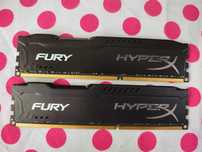 Kit Memorie Ram HyperX Fury Black 16 GB (2 X 8 GB) 1600 Mhz.