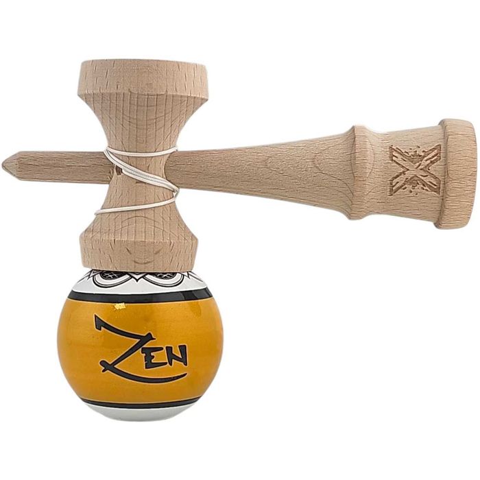 Kendama X Originala, Zen, din Lemn, Super Sticky 18 cm auriu/alb/Negru
