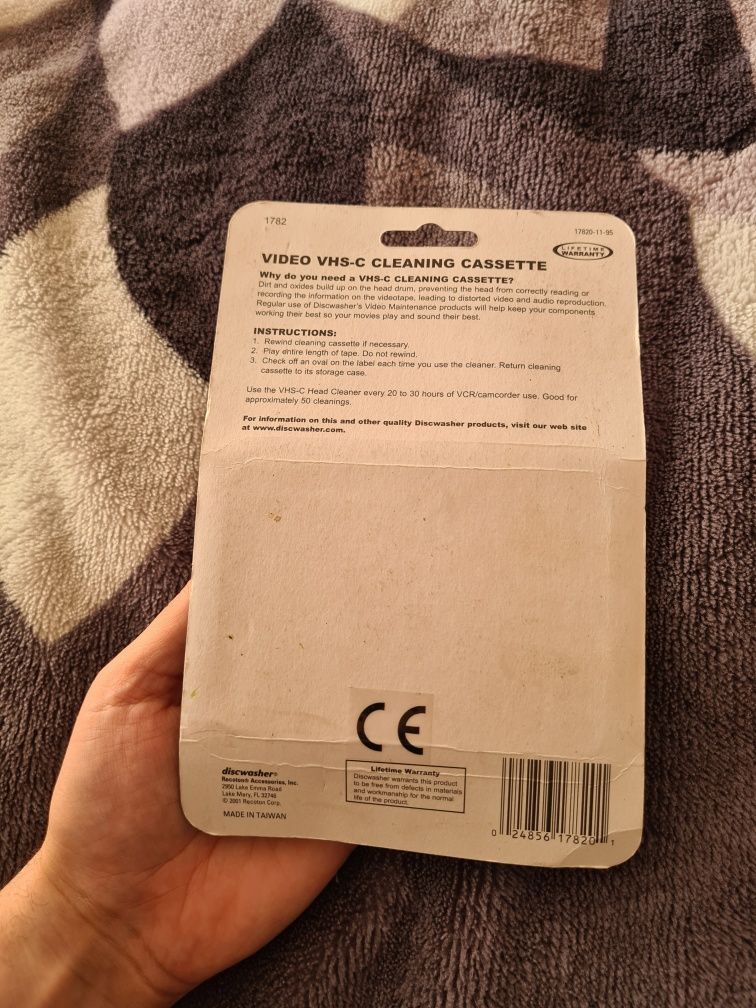 Caseta Video VHS-C Pentru Curatare VHS C Cleaning Cassette