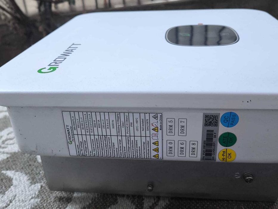 Invertor Growatt on grid monofazat de 8 kw (8000 TL-X) în garanție