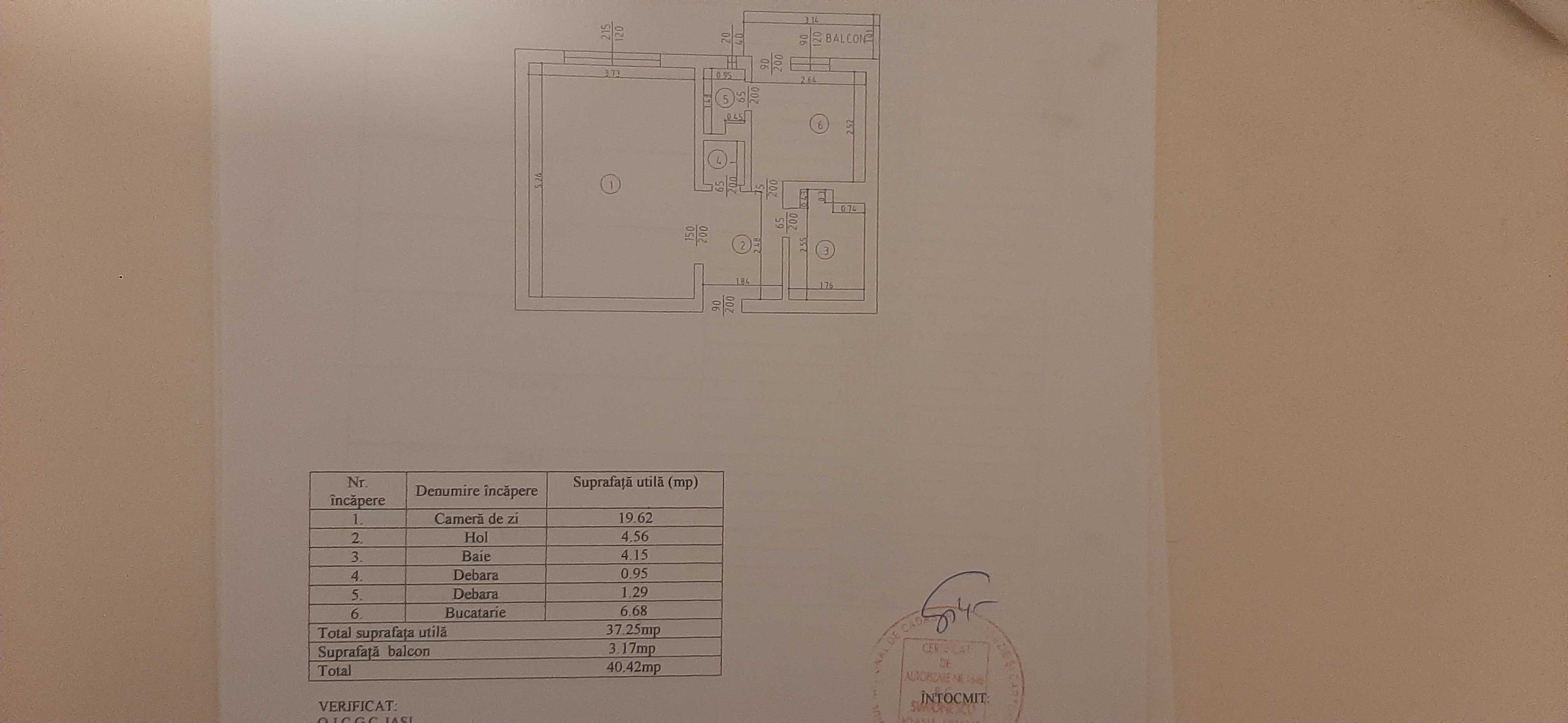 Apartament 1 camera 40 mp.str.Sarmisegetuza -ZIMBRU.Persoana fizica