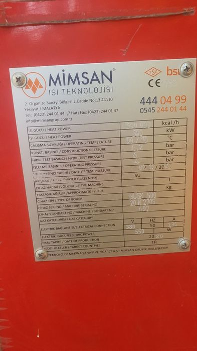 Mimsan katyol /  issiqlik qozoni sotiladi