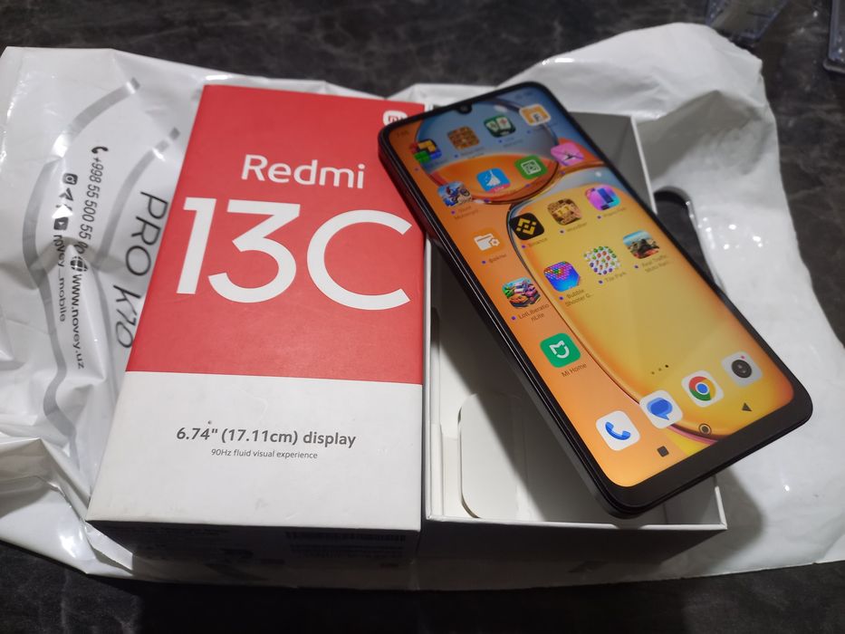 Redmi 13C holati ideal tiniq 128GB hotirasi 2 sim karta imeyka bo'gan