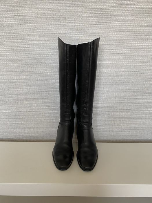 Ботуши естествена кожа н.40 черни