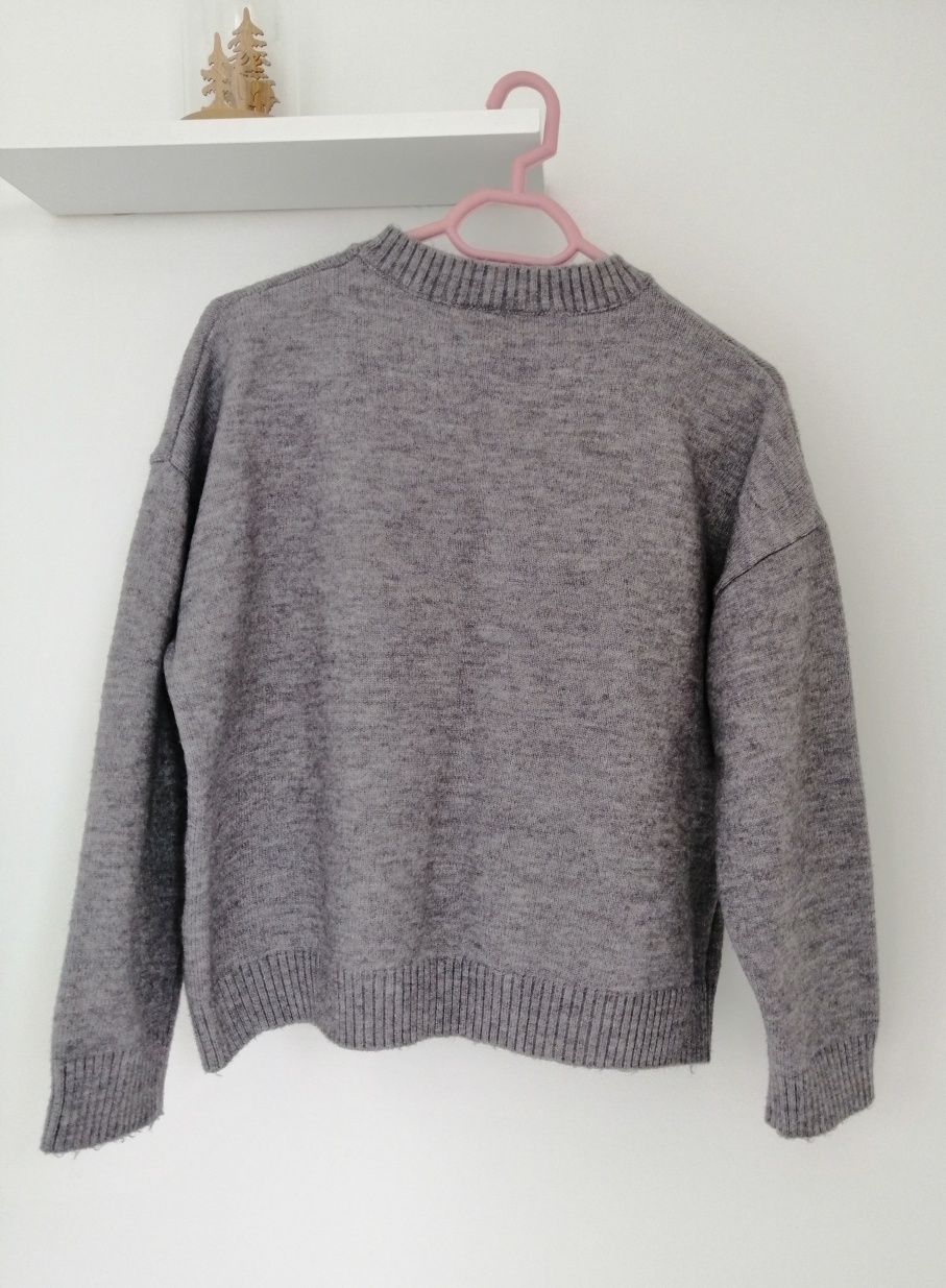 Pulover Gri Oversize