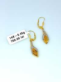 Bijuteria Royal cercei din aur 14k 3.45 gr