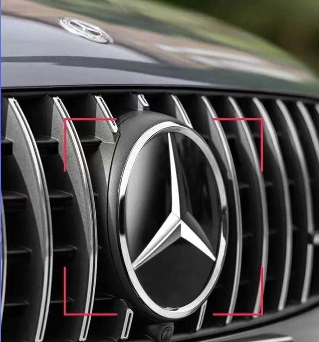 Стъклена емблема лого Mercedes Distronic W205 W204 W213 W253 18.5 cm