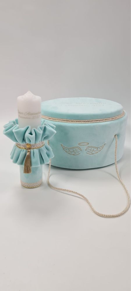 Trusou botez din catifea personalizat