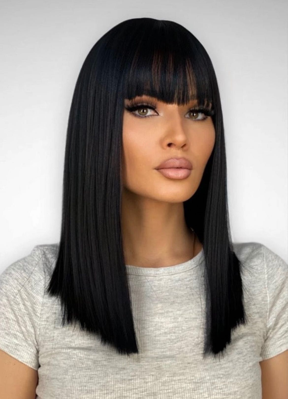 Perucă naturală brunetă