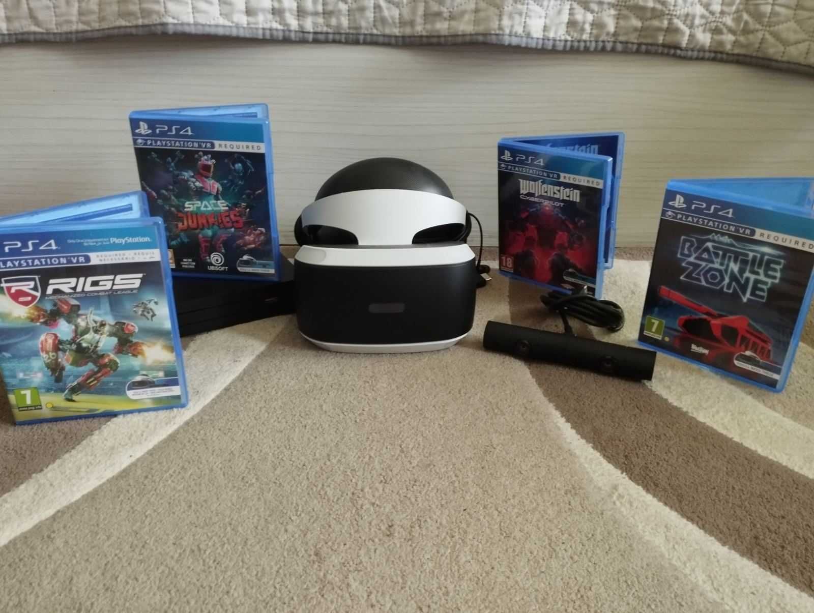 VR комплект + 4 игри  / PS4 VR