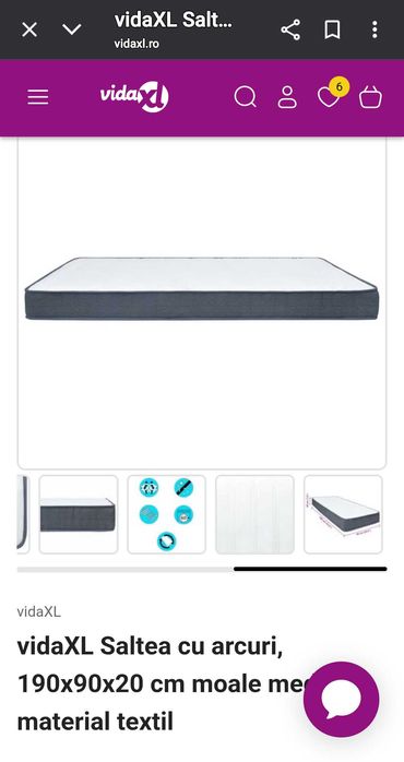 Saltea cu arcuri 190/90/20cm