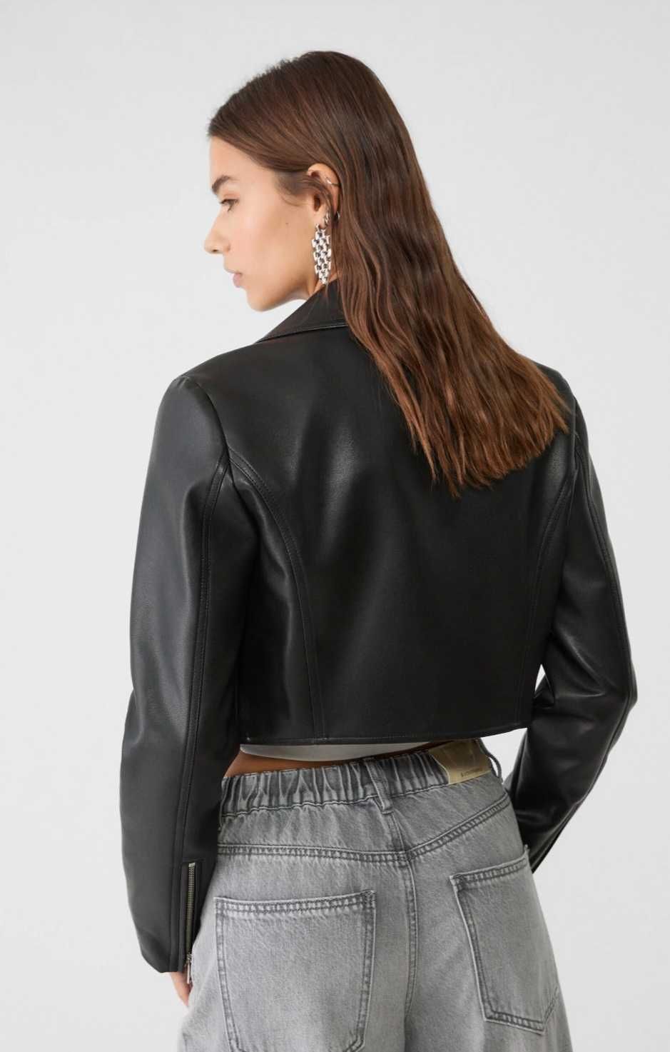 Яке Stradivarius, изкуствена кожа размер S