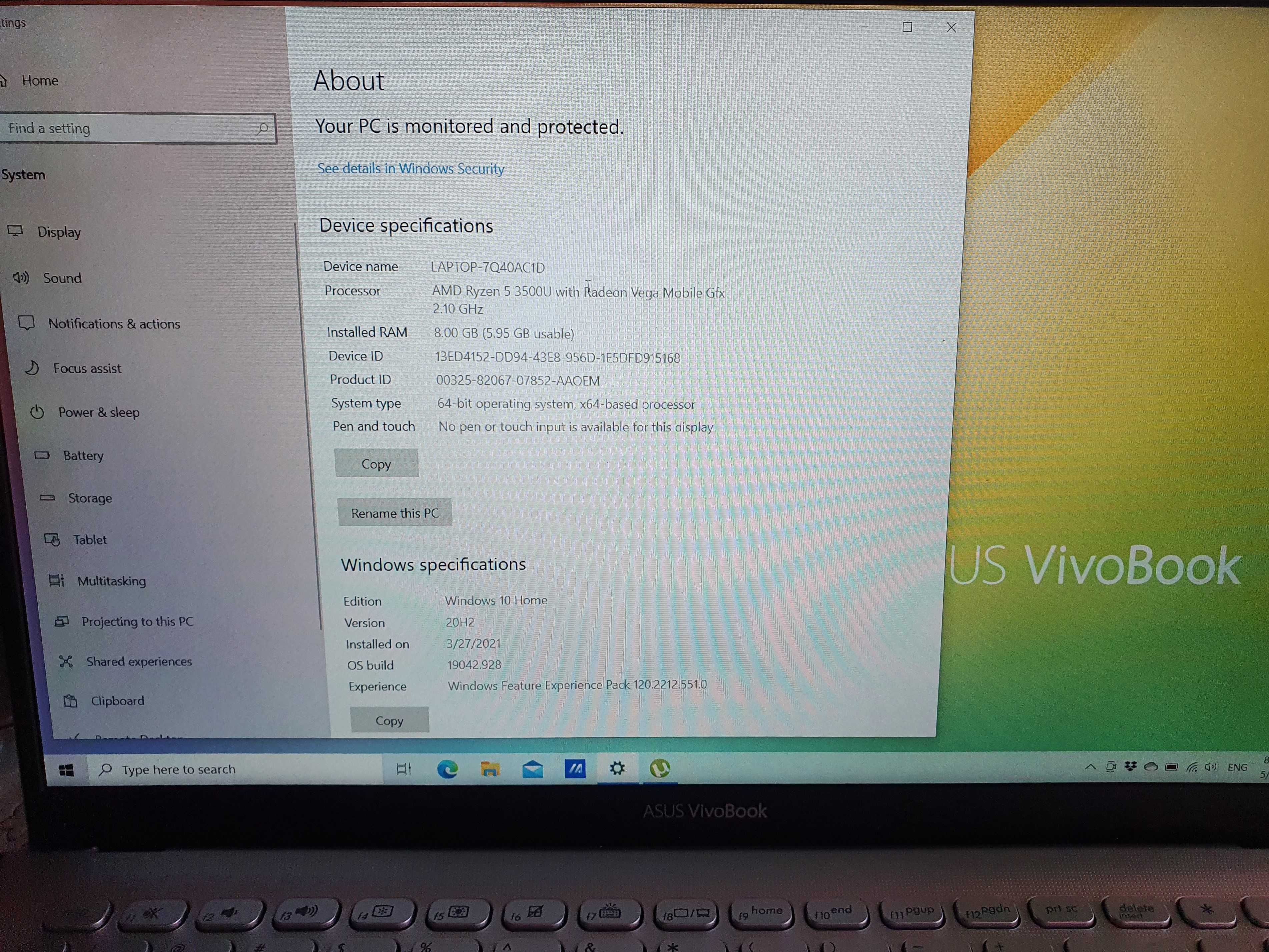 Laptop Nou Asus VivoBook 15 X512DA-BQ884T