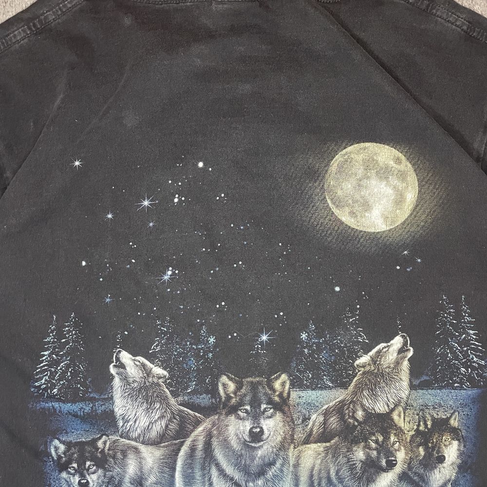 Call of the Wild Wolf Moon Biker L tricou y2k streetwear gothic