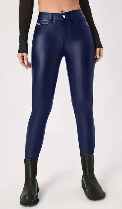 Pantaloni piele eco,sezonul rece,,new model import Italia