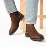 Ghete chelsea 44 plain toe suede GANT NOI piele naturala moale