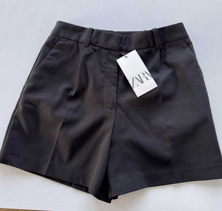 Къси черни панталони Zara, S, ново