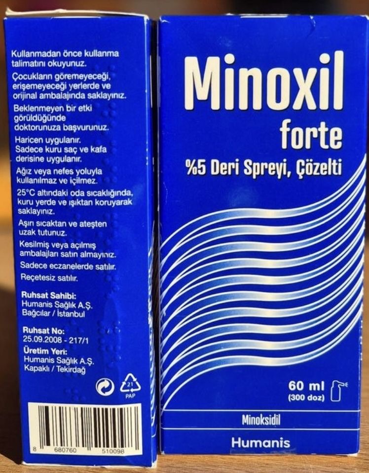 Спрей Minoxil против косопад 5%