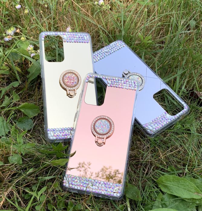 Husa oglinda, pietricele + inel Samsung A13 5G, A32 , A52 , A52s , A72