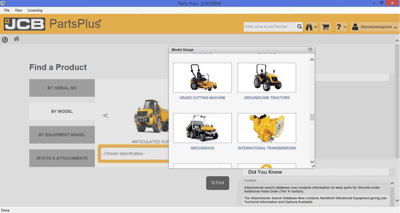 JCB Electronic Parts Plus+ 2017 - Catalog de piese