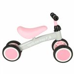Bicicleta fara pedale Ikonka Fix Tiny Roz cu 4 roti  sarcina max 30 kg