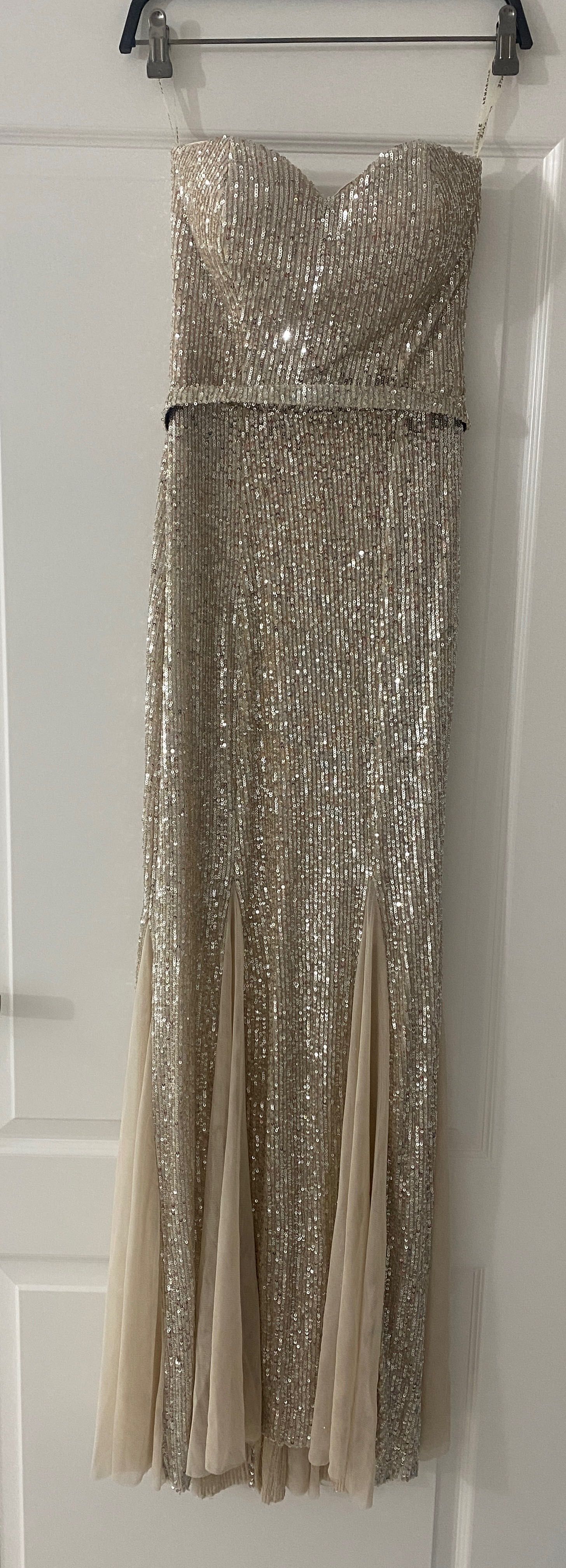 Rochie de lux , de ocazie , tip sirena lunga din paiete sclipici S