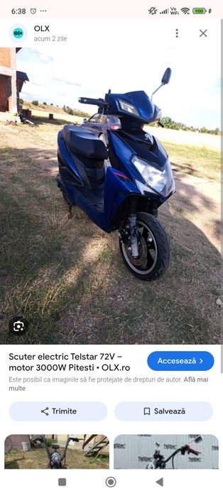 Scuter el. TELSTAR motor 3000 w, bat. 72 V 20 Ah