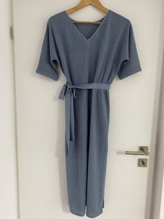 Rochie baby blue marimea M cordon in talie