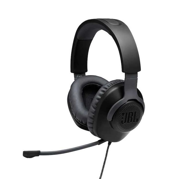 Casti Gaming JBL Quantum 100, Multiplatforma, 3.5mm, Microfon, Negru