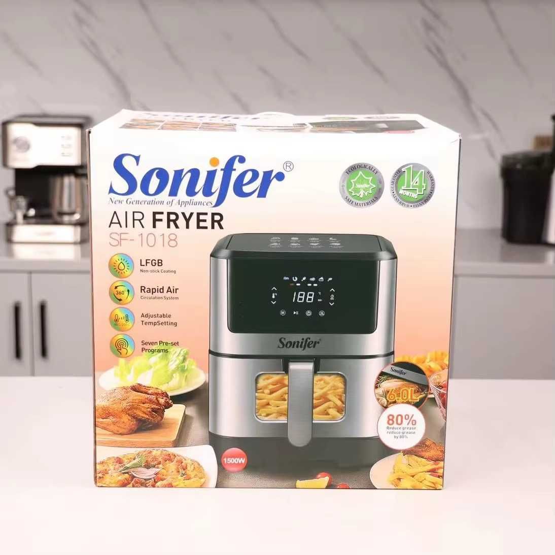 Аэрогриль Sonifer SF-1018 — 6.0 л, 1500 Вт. Есть доставка