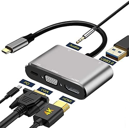 Type c > hdmi, vga , usb 3.0 , type c  4 port,macbook,переходник