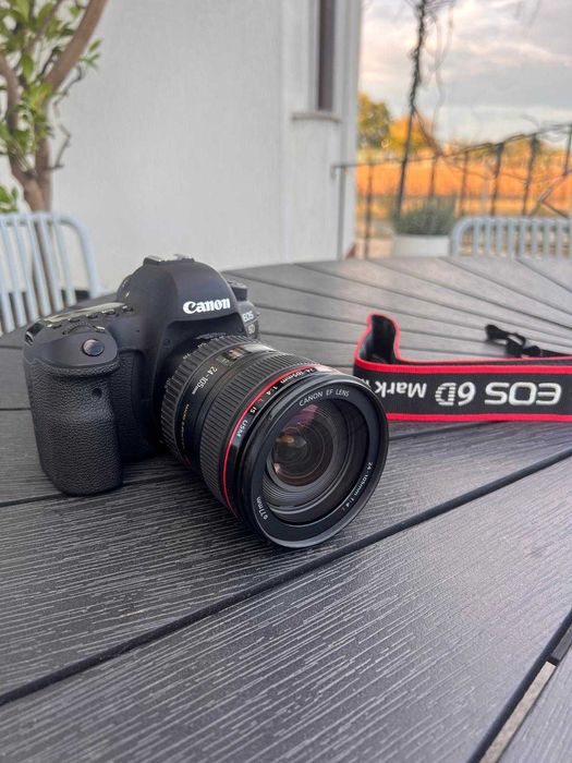 CANON 6D MARK II + obiectiv CANON ZOOM 24-105 + geanta