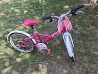 Bicicleta fete Btwin roz alb 20"