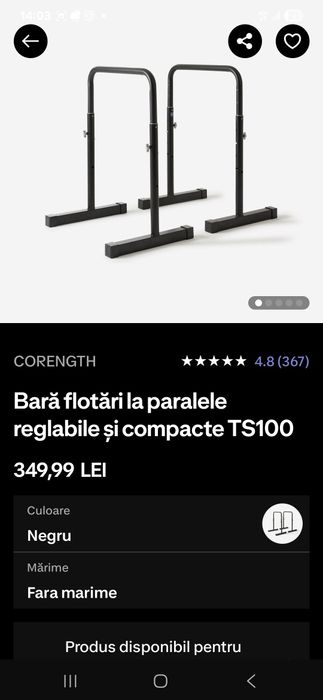 Bară flotărila paralele reglabile și compacte TS100