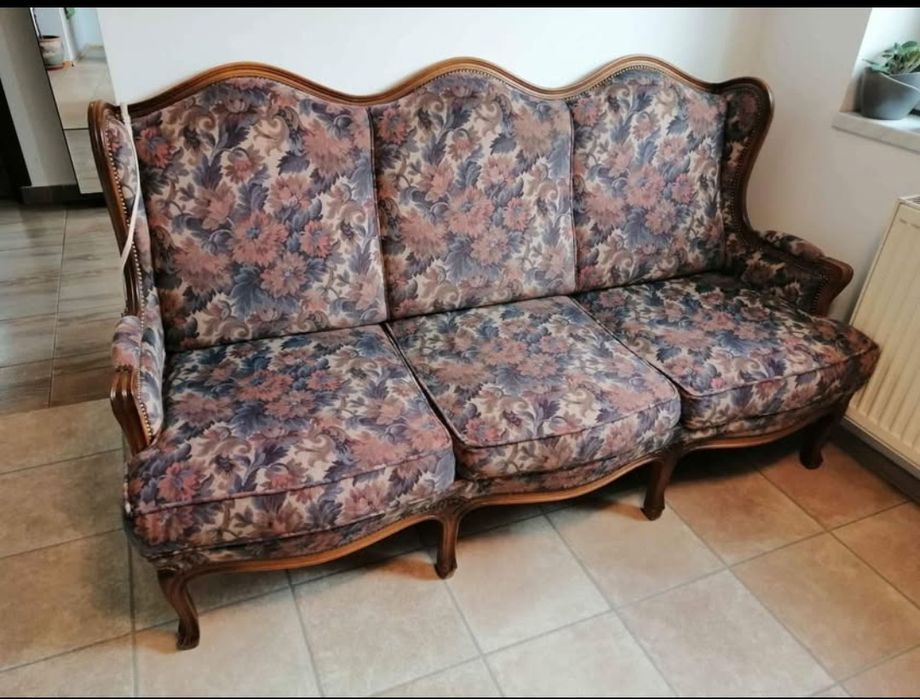 Canapea rococo lemn cires