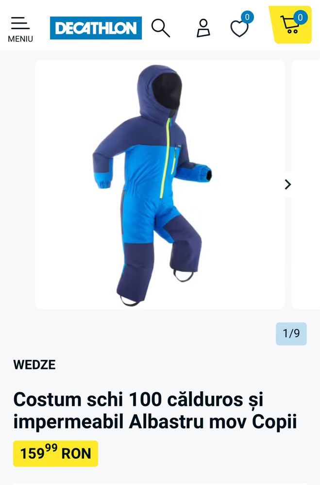 Costum schi 100 Albastru mov Copii