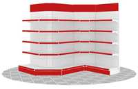 Угловые стеллажи в магазин металлические alts