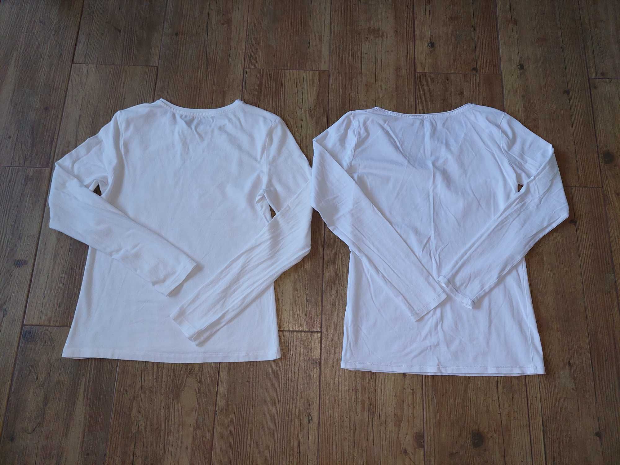 Лот 2 броя Нови Бели дамски блузи с дълъг ръкав S размер