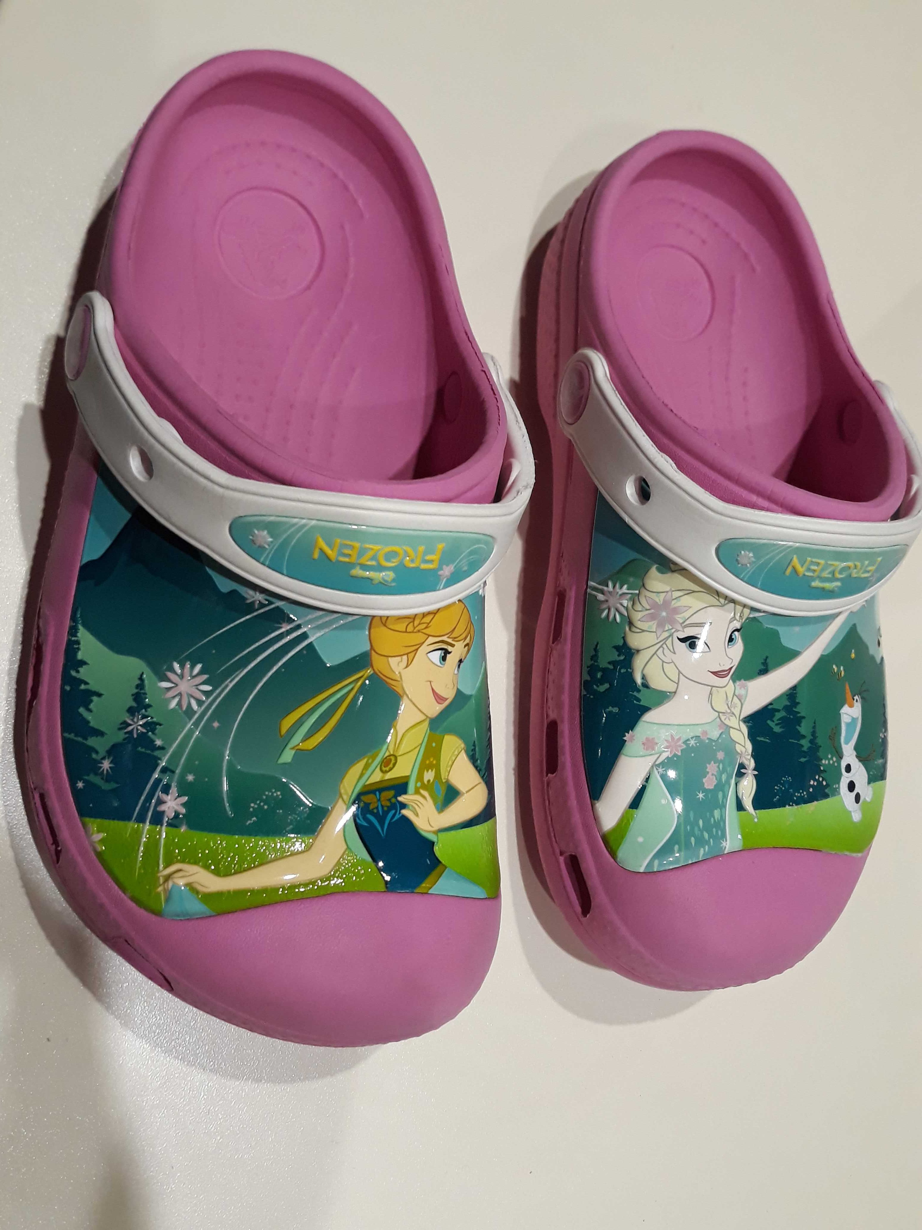 papuci Crocs originali Anna si Elsa marime 32