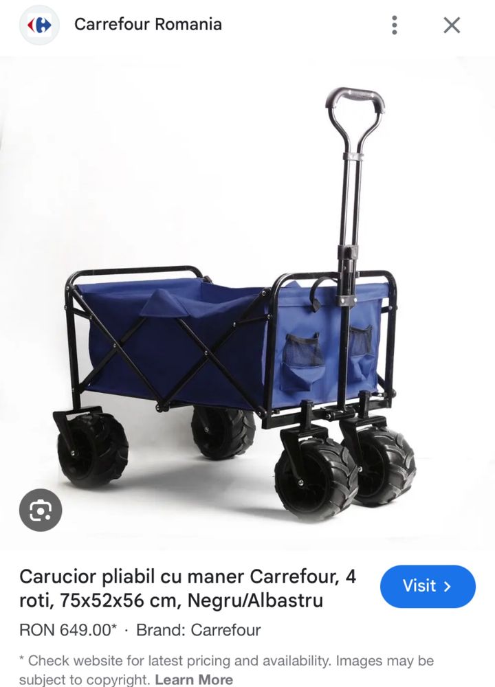 Carucior carut pliabil plaja gradina