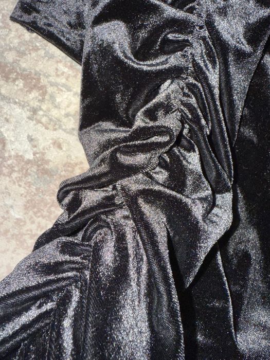 Кадифен Топ нов , висока талия пола и топ кадифена блуза с дълъг ръкав