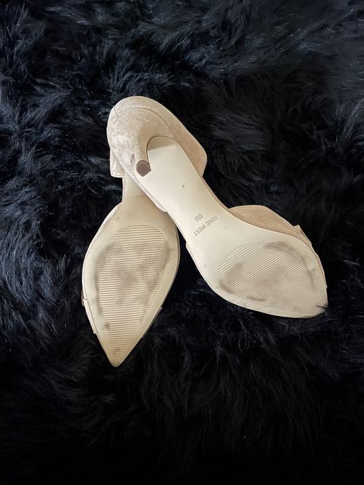 Pantofi Crem Piele Intoarsa