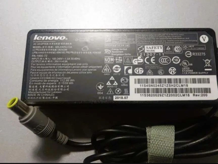 от ЛЕНОВО зарядка блок питания . .