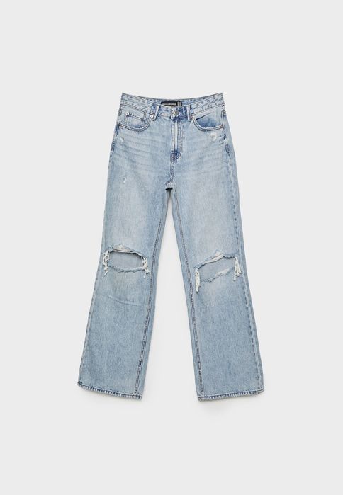 Дънки с висока талия Stradivarius Дънки с широк крачол Страдивариус